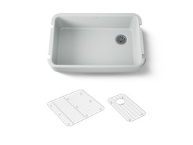 34" undermount single-bowl farmhouse kitchen sink