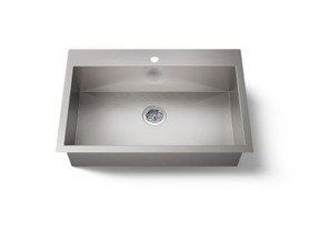 33" top-/undermount single-bowl kitchen sink