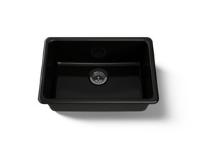 27" top-/undermount single-bowl kitchen sink