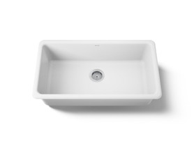 33" top-/undermount single-bowl kitchen sink
