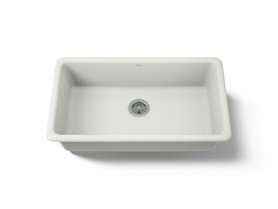 33" top-/undermount single-bowl kitchen sink