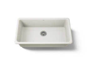 33" top-/undermount single-bowl kitchen sink