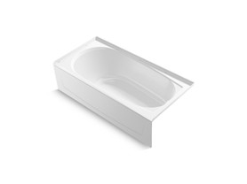 60" x 29" Vikrell(R) alcove bath, right drain