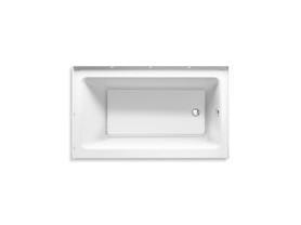 60" x 36" Vikrell(R) alcove bath, right drain