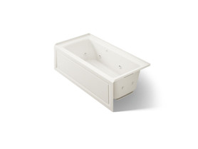 60" x 30" alcove whirlpool bath with Bask(R) heated surface, right drain