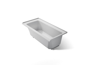 60" x 30" alcove bath with Bask(R) heated surface, right drain