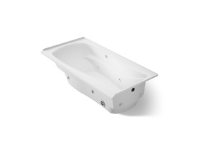 72" x 36" alcove heated whirlpool bath, right drain