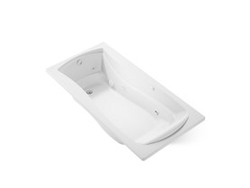 72" x 36" alcove whirlpool bath, right drain