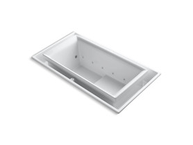 63" x 31-1/2" drop-in Effervescence bath with chromatherapy and left-hand drain