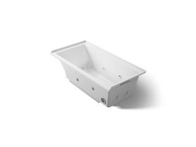 60" x 30" drop-in/alcove heated whirlpool bath, right drain