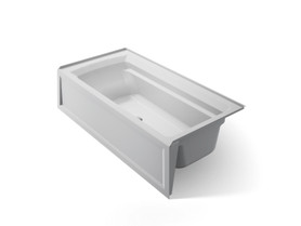72" x 36" alcove bath with Bask(R) heated surface, alcove, right drain