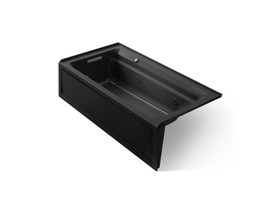 72" x 36" alcove whirlpool bath with Bask(R) heated surface, left drain