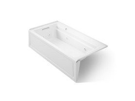72" x 36" alcove whirlpool bath with Bask(R) heated surface, left drain