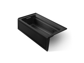 72" x 36" alcove whirlpool bath with alcove, left drain