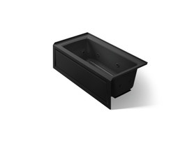 60" x 30" alcove heated whirlpool bath, right drain