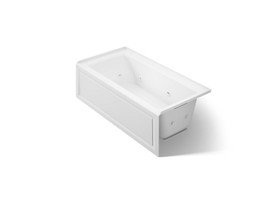 60" x 30" alcove heated whirlpool bath, right drain