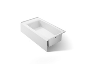 60" x 32" alcove bath with right drain