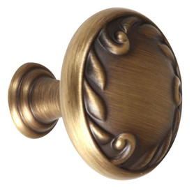Ornate A3650-38-AEM Knob Traditional 1-1/2-in in Antique English Matte