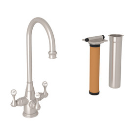 Georgian Era(TM) Three Handle Bar/Food Prep Filter Kitchen Faucet Kit