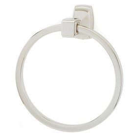 Alno Cube A6540-PN Modern Towel Ring 6-in in Polished Nickel
