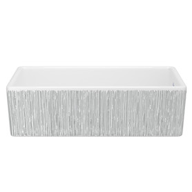 Shaker(TM) 36" Single Bowl Farmhouse Apron Front Fireclay Kitchen Sink With Lines Design