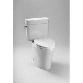 Two Piece Elongated Toilet with Right Hand Trip Lever - Seat Not Included in Cotton