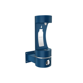 Outdoor Ezh2O Single Arm Bottle Filling Station Wall Mount Non-Filtered Non-Refrigerated Freeze Resistant Blue in Blue