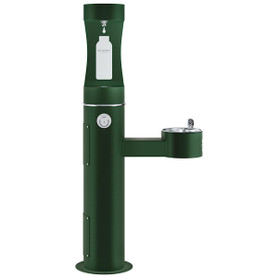 Outdoor Ezh2O Upper Bottle Filling Station Bi-Level Pedestal Non-Filtered Non-Refrigerated Freeze Resistant Evergreen in Evergreen