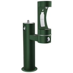 Outdoor Ezh2O Lower Bottle Filling Station Bi-Level Pedestal Non-Filtered Non-Refrigerated Freeze Resistant Evergreen in Evergreen