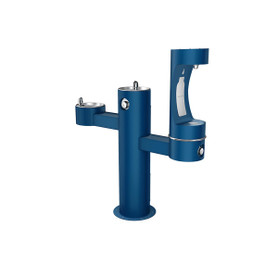 Outdoor Ezh2O Lower Bottle Filling Station Tri-Level Pedestal Non-Filtered Non-Refrigerated Fr Blue in Blue