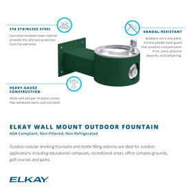 Outdoor Wall Mount Fountain Non-Filtered Non-Refrigerated Blue in Blue