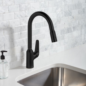 Focus N Higharc Kitchen Faucet, 2-Spray Pull-Down, 1.75 Gpm in Matte Black