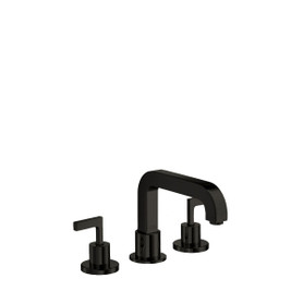 Citterio 3-Hole Roman Tub Set Trim- Lever Handles in Brushed Black Chrome