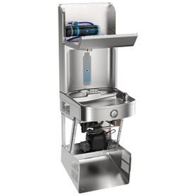 Pro Filtration Vandal-Resistant Connected Bottle Filling Station&Sgl Ada Cooler Refrig Ultra-Capacity Lead Rd Ss
