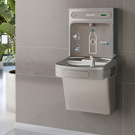 Ezh2O Bottle Filling Station With Single Ada Cooler Filtered Refrigerated Light Gray