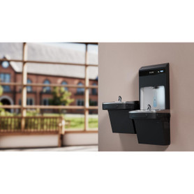 Pro Filtration Bottle Filling Station & Bi-Level Ada Cooler Refrig Total Pfas* + Lead Reduction Bk
