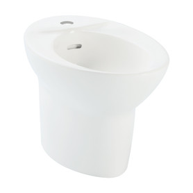 Floor Mounted Porcelain Bidet - Single Hole Faucet Drilling in Cotton