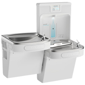Enhanced Filtered Connected Bottle Filling Station & Bi-Level Ada Cooler Arctic White Lead Reduction Drop Down Wrapper