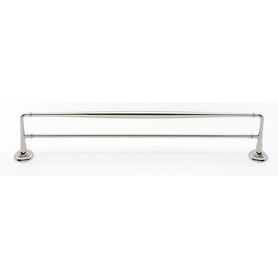 Alno Charlie's Collection A6725-24-PN Double Towel Bar Transitional in Polished Nickel