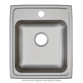 Lustertone Classic Stainless Steel 17" X 20" X 5-1/2", 0-Hole Single Bowl Drop-In Ada Sink in Lustrous Satin