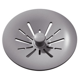 Quartz Perfect Drain 3-1/2" Removable Polymer Basket Strainer And Rubber Stopper Greystone in Greystone