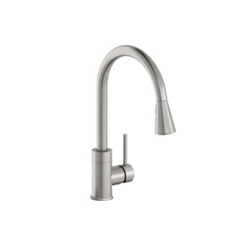 Avado Single Hole Kitchen Faucet With Pull-Down Spray And Forward Only Lever Handle Lustrous Steel in Lustrous Steel