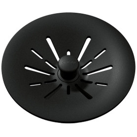 Quartz Perfect Drain 3-1/2" Removable Polymer Basket Strainer And Rubber Stopper Charcoal in Charcoal