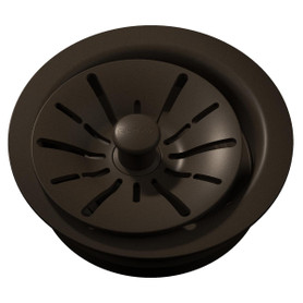 Quartz Perfect Drain 3-1/2" Polymer Disposer Flange With Removable Basket Strainer And Rubber Stopper Mocha in Mocha