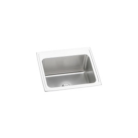Lustertone Classic Stainless Steel 25" X 22" X 10-3/8", 0-Hole Single Bowl Drop-In Sink With Perfect Drain(R) in Lustrous Satin