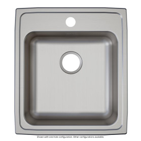 Lustertone Classic Stainless Steel 19-1/2" X 22" X 5-1/2", 0-Hole Single Bowl Drop-In Ada Sink in Lustrous Satin