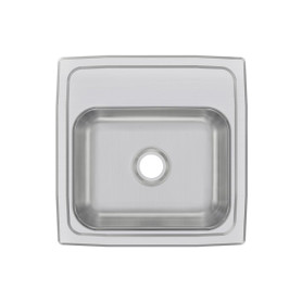 Celebrity Stainless Steel 15" X 15" X 6-1/8", 0-Hole Single Bowl Drop-In Bar Sink W/Center Drain in Brushed Satin