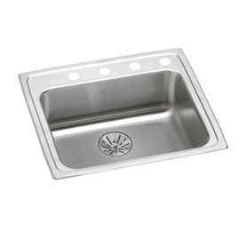 Lustertone Classic, Perfect Drain Lustertone Classic Stainless Steel 25" X 21-1/4" X 6-1/2", Single Bowl Drop-In Ada Sink With Perfect Drain(R) in Lustrous Satin