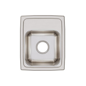 Lustertone Classic Stainless Steel 13" X 16" X 7-5/8", 0-Hole Single Bowl Drop-In Sink in Lustrous Satin
