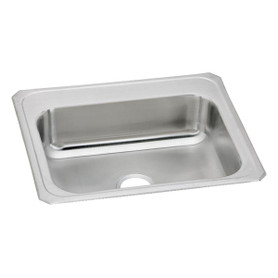 Celebrity Stainless Steel 25" X 22" X 7", 0-Hole Single Bowl Drop-In Sink in Brushed Satin